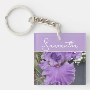 Porte-clés Fleur d'Iris Fleurs Violet Lavande Lilas Floral