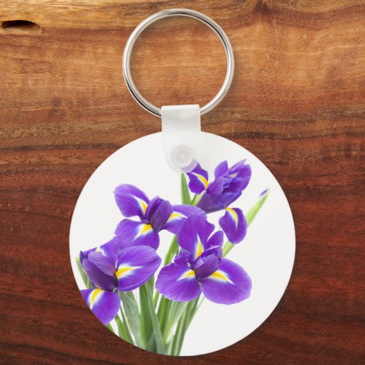 Porte-clés fleur d'iris pourpre (Recto)