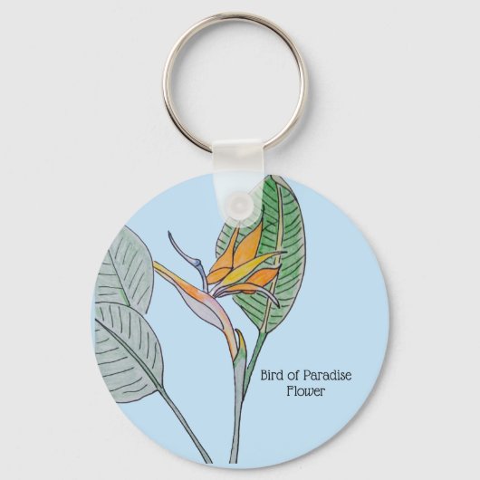 Porte-clés Fleur d'oiseau de paradis (Recto)