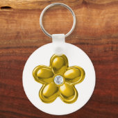 PORTE-CLÉS FLEUR D'OR AVEC DIAMONDE (Recto)