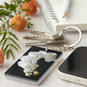 Porte-clés Fleur d'orchidée blanche (Devant droit)