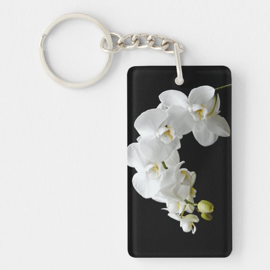 Porte-clés Fleur d'orchidée blanche (Devant)
