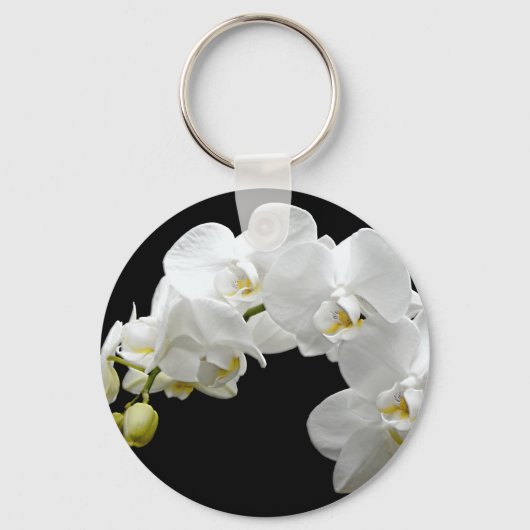 Porte-clés Fleur d'orchidée blanche (Recto)