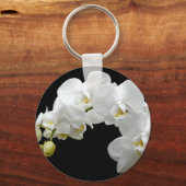 Porte-clés Fleur d'orchidée blanche (Recto)