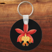 Porte-clés Fleur d'orchidée rouge Epidendrum (Recto)