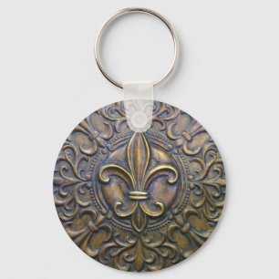 Porte-clés Fleur en bronze D Lis