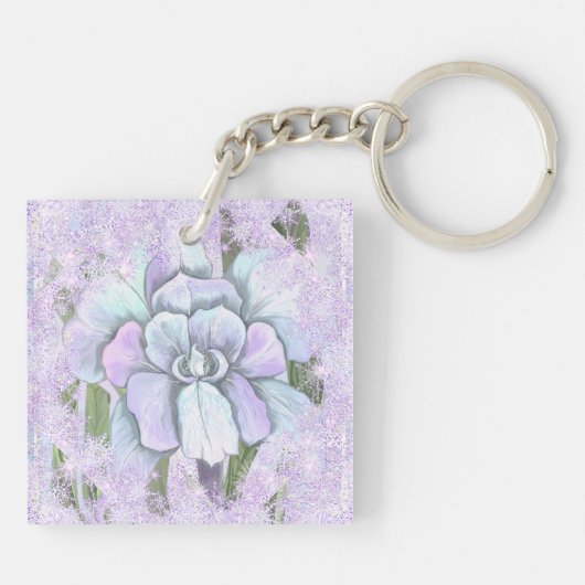 Porte-clés fleur et neige smeraldo (Dos)