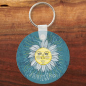 Porte-clés Fleur et soleil - Nature (Recto)
