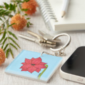 Porte-clés Fleur Étoile Rouge (Devant Droit)