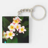 Porte-clés Fleur exotique tropicale de Frangipani (Dos)