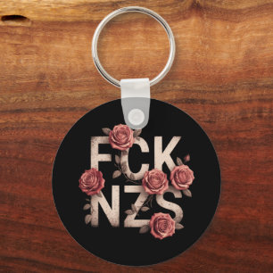 Porte-clés Fleur FCK NZS Contre Droite Non Nazis Lgbtq+