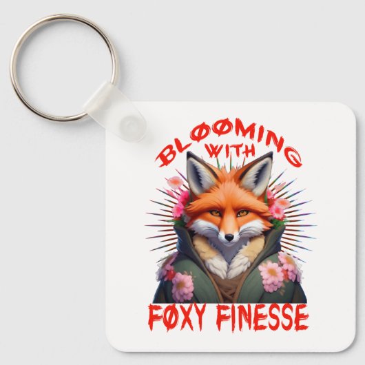 Porte-clés Fleur Fox Mode esthétique (Recto)