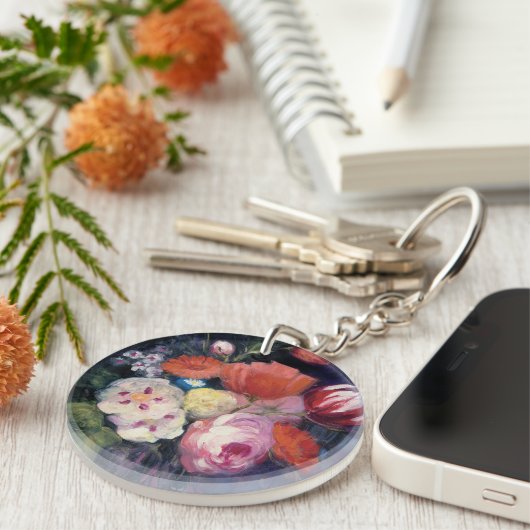 Porte-clés Fleur fraîche de ressort de coupe (Devant droit)