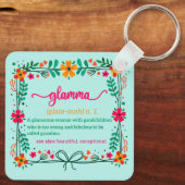 Porte-clés Fleur Frame Grandma Grand-mère Définition (Verso)