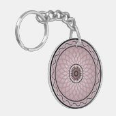 Porte-clés Fleur géométrique violette (Devant gauche)