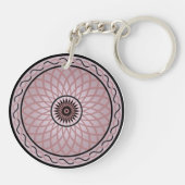 Porte-clés Fleur géométrique violette (Dos)