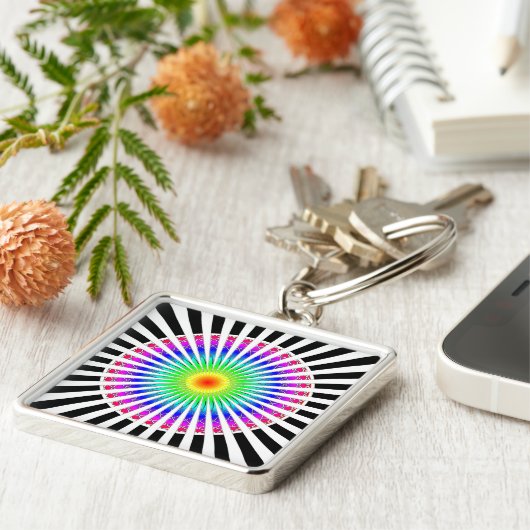 Porte-clés Fleur hypnotique (Côté)