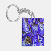 Porte-clés Fleur Iris Violet (Devant gauche)