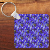 Porte-clés Fleur Iris Violet / Esthétique / Carrelé / (Recto)