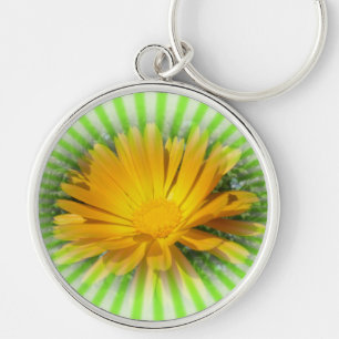 Porte-clés fleur jaune, marguerite