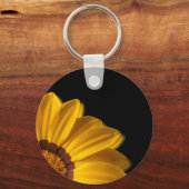Porte-clés Fleur jaune sur arrière - plan noir (Recto)