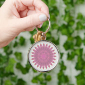 Porte-clés Fleur Kaleidoscope rose et violet (Main)