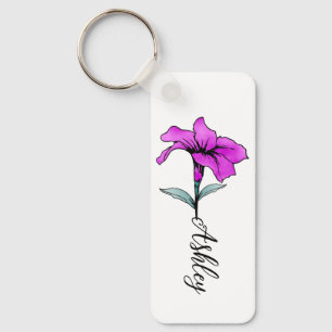 Porte-clés Fleur Lit Rose Personnalisée