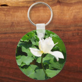 Porte-clés Fleur Lotus blanche (Recto)