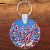 Porte-clés Fleur Magnolias Blue Sky personnalisée (Verso)