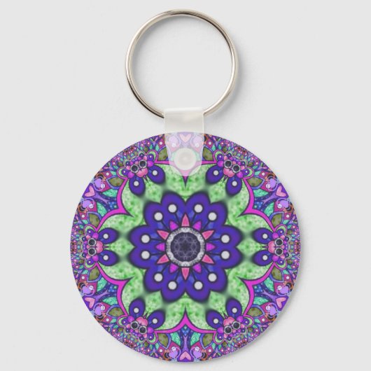 Porte-clés Fleur Mandala (Recto)