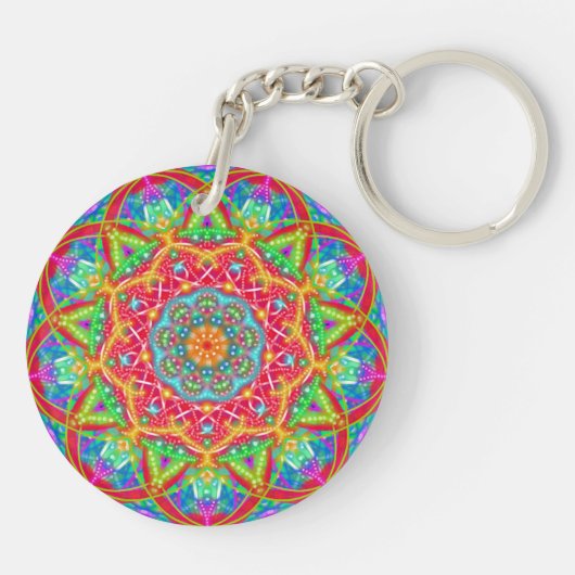 Porte-clés Fleur Mandala Boho (Dos)