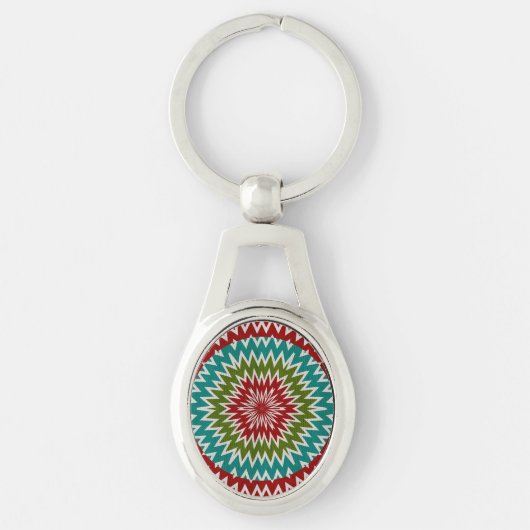 Porte-clés Fleur mandalaic hypnotique (Devant)