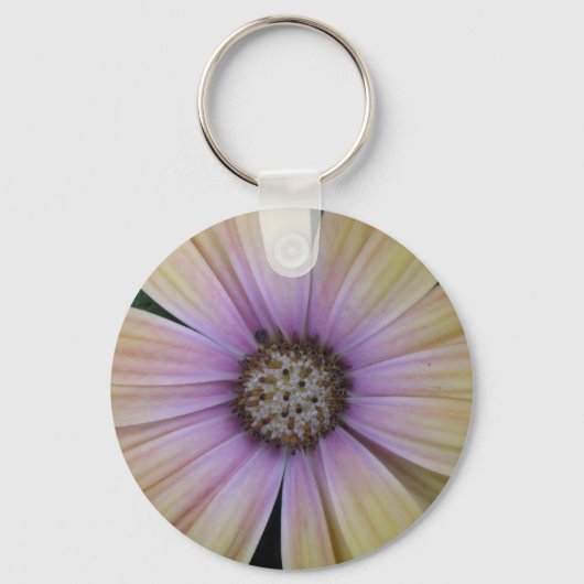 Porte-clés Fleur marguerite jaune et violet (Recto)