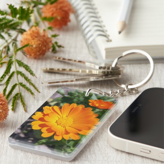 Porte-clés fleur marigée (Devant droit)