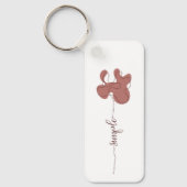 Porte-clés Fleur Minimalisme Simple (Recto)