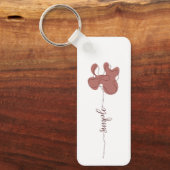 Porte-clés Fleur Minimalisme Simple (Recto)