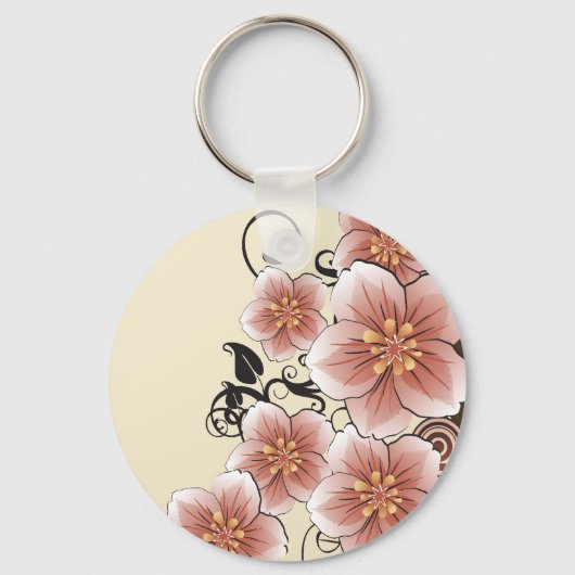 Porte-clés Fleur moderne Brown (Recto)