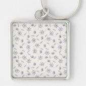 Porte-clés Fleur Motif Printemps Floral (Devant)