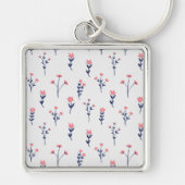 Porte-clés Fleur Motif Printemps Floral (Devant)