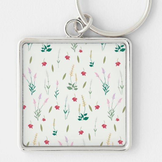 Porte-clés Fleur Motif Printemps Floral (Devant)