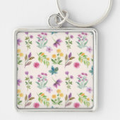 Porte-clés Fleur Motif Printemps Floral (Devant)