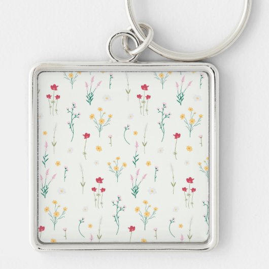 Porte-clés Fleur Motif Printemps Floral (Devant)