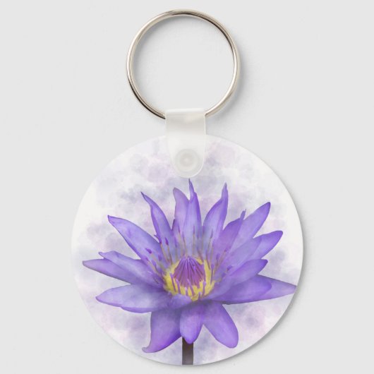 Porte-clés Fleur Nénuphar violette 7 (Recto)