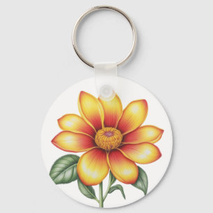 Porte-clés Fleur orange