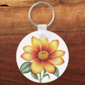 Porte-clés Fleur orange (Recto)