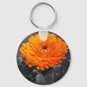 Porte-clés Fleur orange