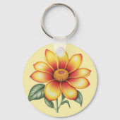 Porte-clés Fleur orange (Recto)