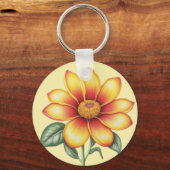 Porte-clés Fleur orange (Verso)