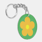 Porte-clés Fleur orange clair (Devant gauche)