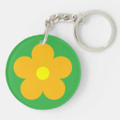 Porte-clés Fleur orange clair (Dos)
